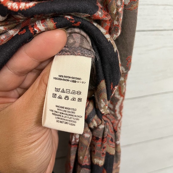 Free People Fiona print top surplice - Picture 4 of 6